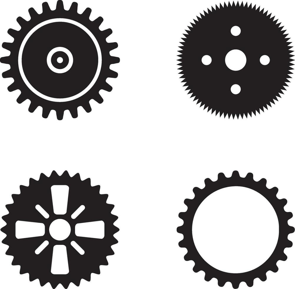 engrenagem roda máquina forma definir. vetor ilustração