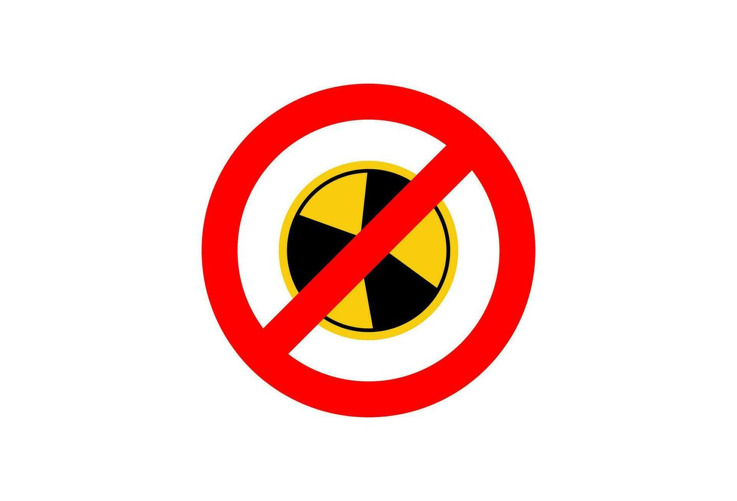 nuclear radioativo desperdício disposição banimento símbolo vetor