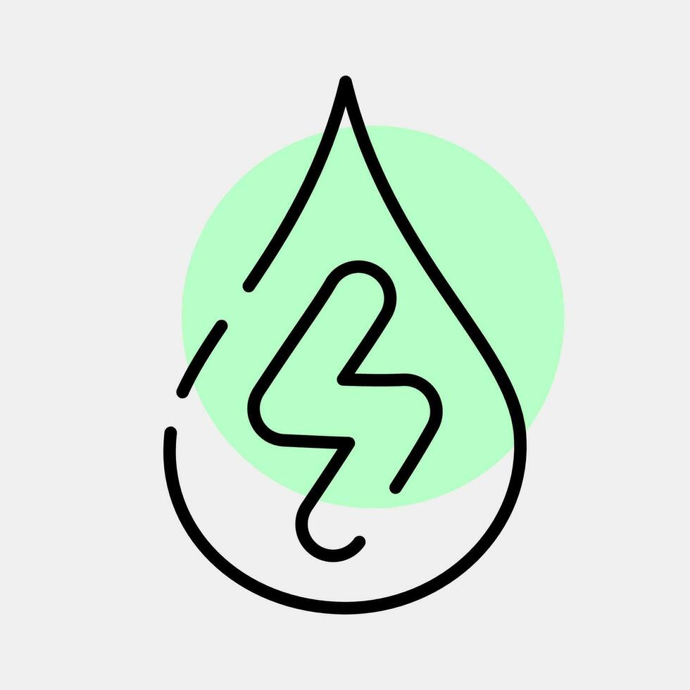 ícone água energia. ecologia e meio Ambiente elementos. ícones dentro cor local estilo. Boa para impressões, cartazes, logotipo, infográficos, etc. vetor