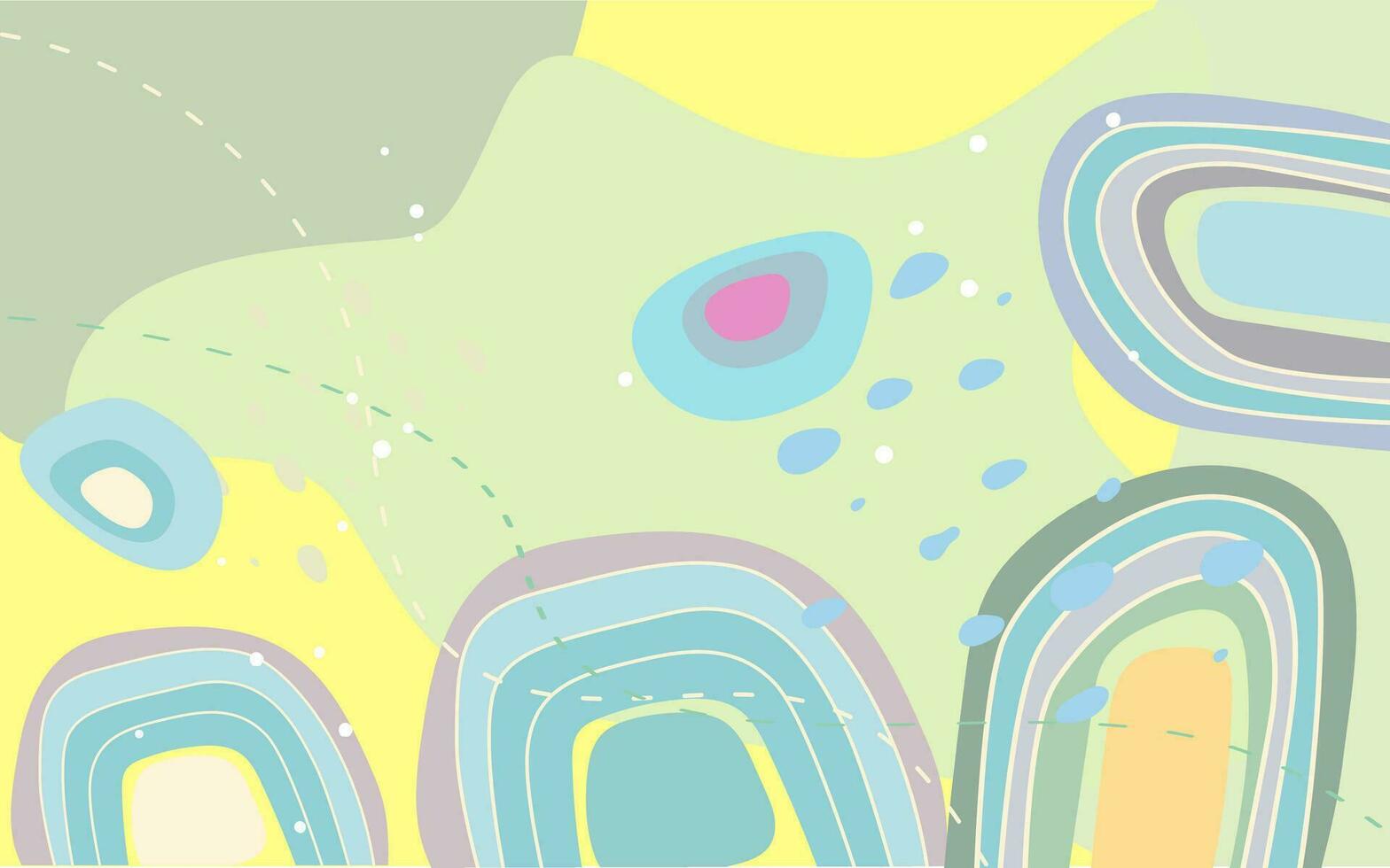 abstrato fundo círculo linha volta e livre Formato pastel cor minimalismo estilo vetor