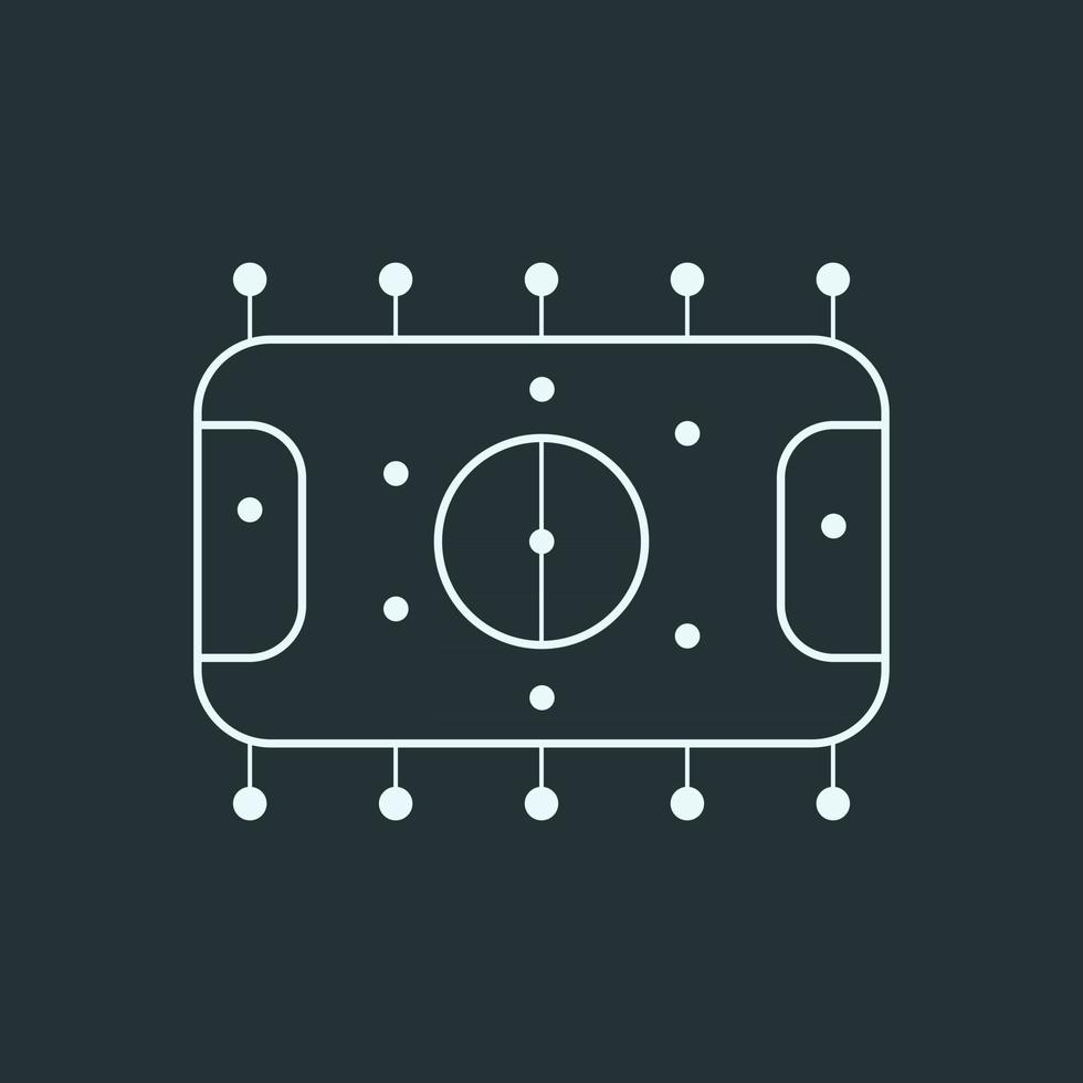 ícone para jogar futebol de mesa. Ilustração em vetor para o site