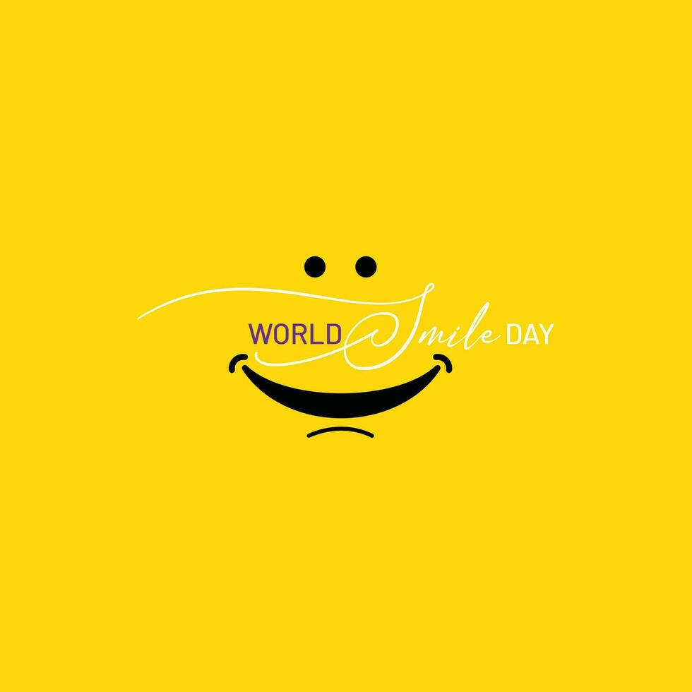 ilustração do projeto do modelo do vetor do dia do sorriso mundial