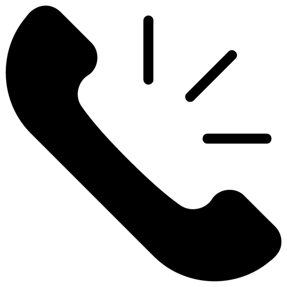 ícone de glifo de chamada telefônica vetor