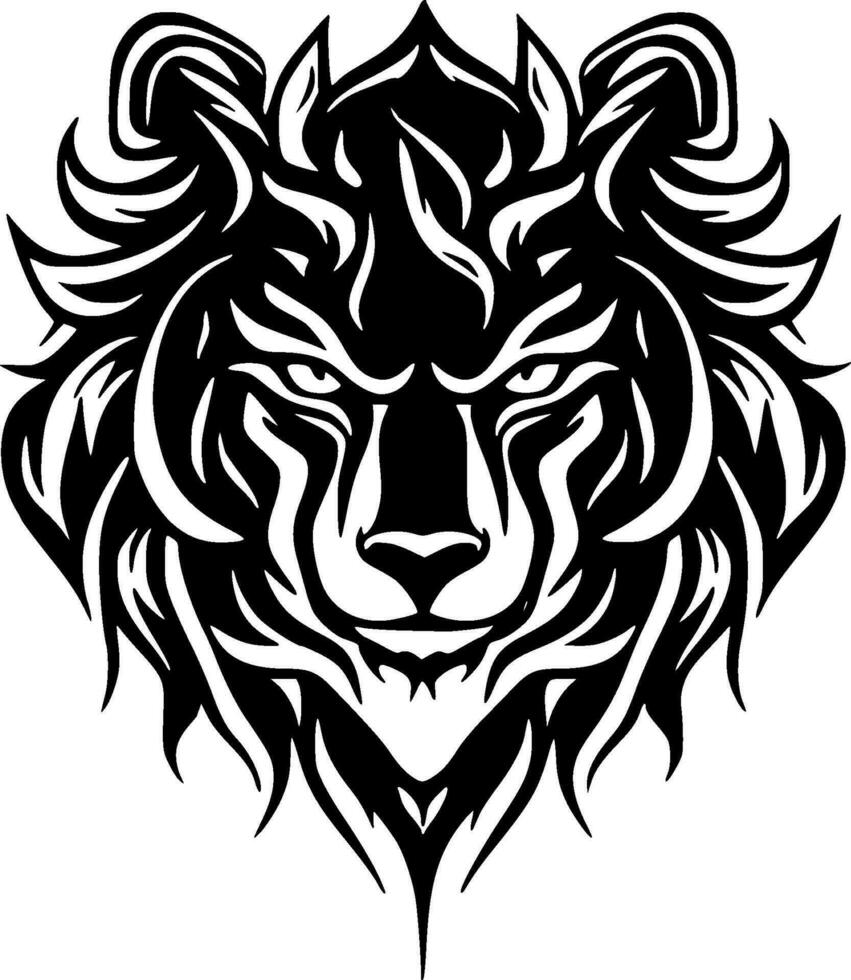 Lobo - minimalista e plano logotipo - vetor ilustração