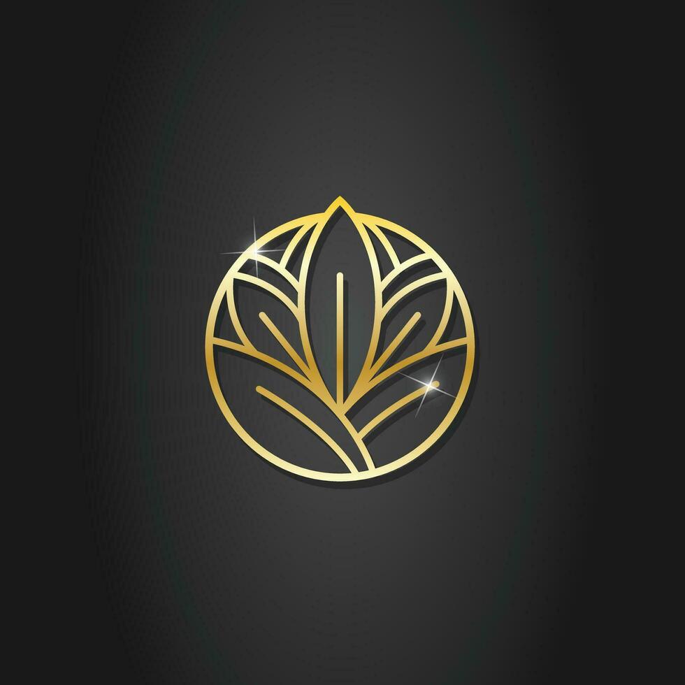 ouro lótus flor luxo logotipo vetor