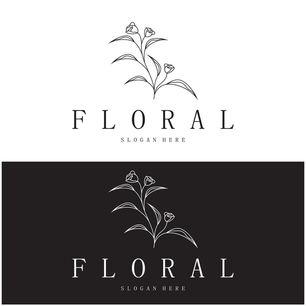 elegante floral e folha quadro. delicado botânico vetor ilustração para rótulos, spas, corporativo identidade, e Casamento convites