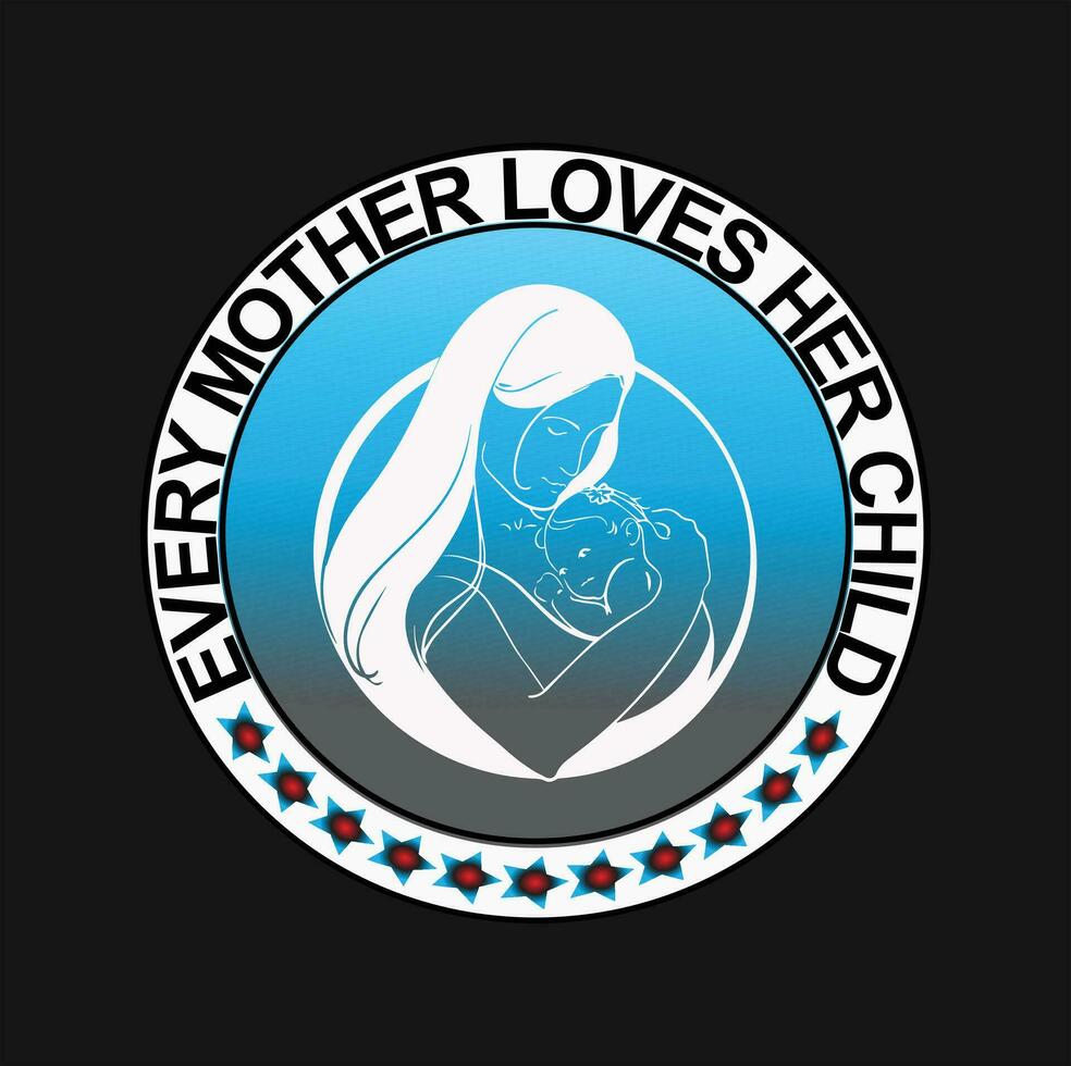 cada mãe O amor é dela criança t camisa Projeto vetor