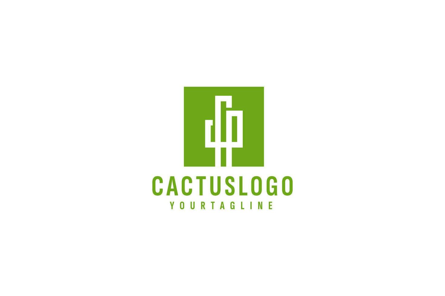 cacto logotipo vetor ícone ilustração