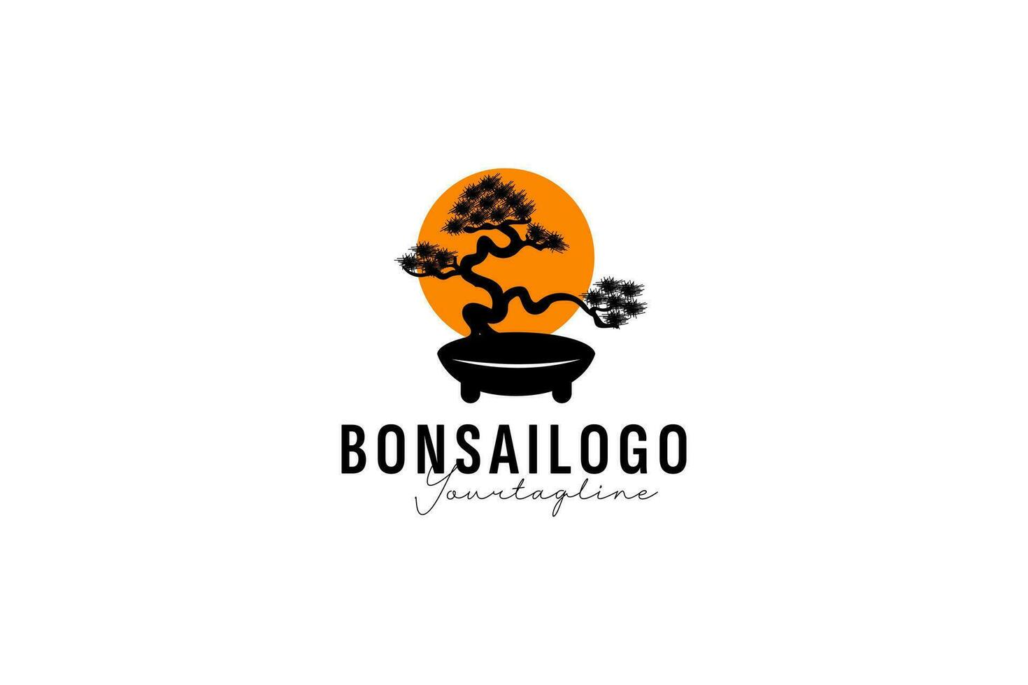 bonsai logotipo vetor ícone ilustração