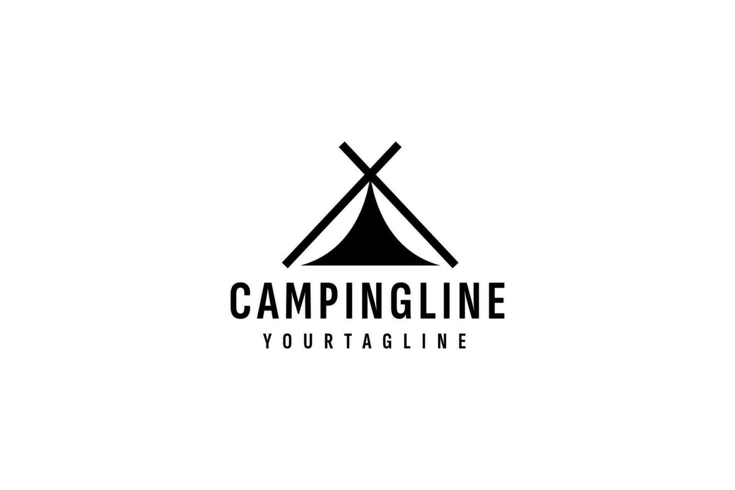 acampamento logotipo vetor ícone ilustração