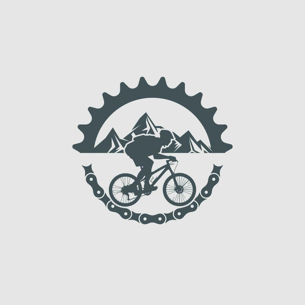 vetor de logotipo de mountain bike