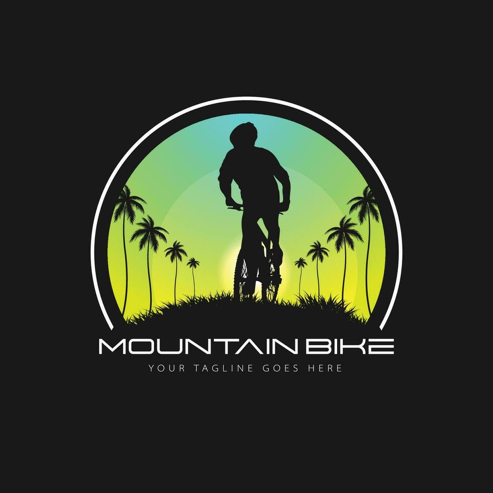 vetor de logotipo de mountain bike