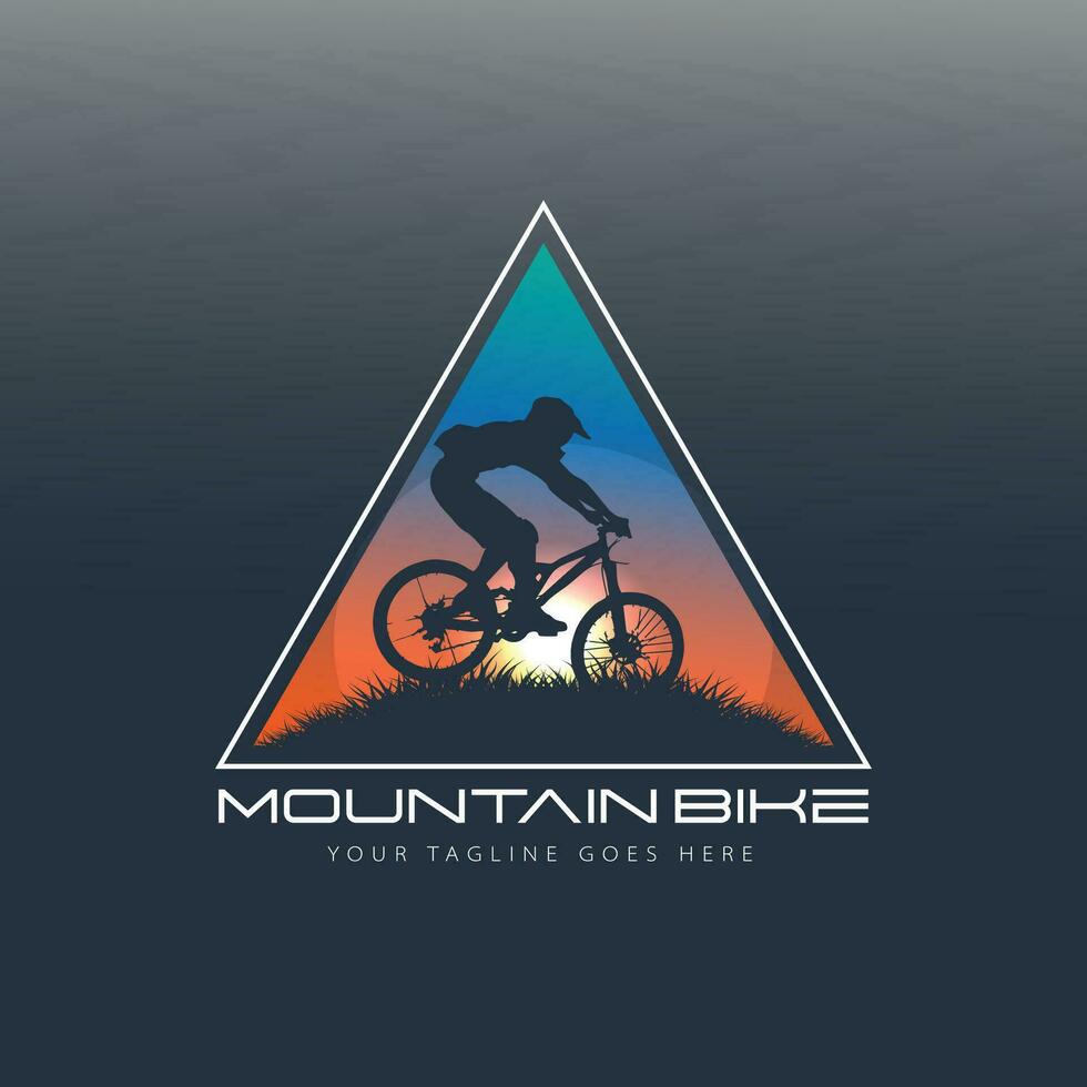 vetor de logotipo de mountain bike