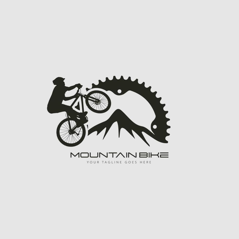 vetor de logotipo de mountain bike