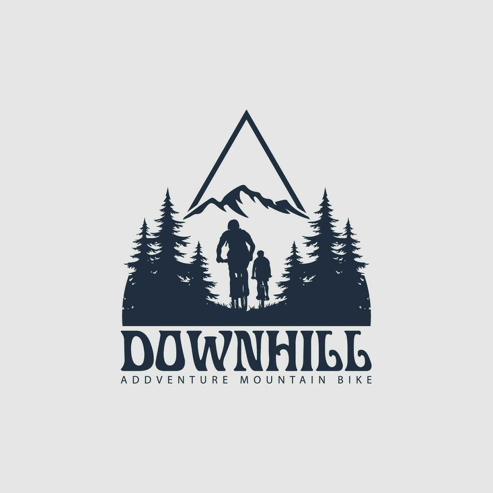 vetor de logotipo de mountain bike