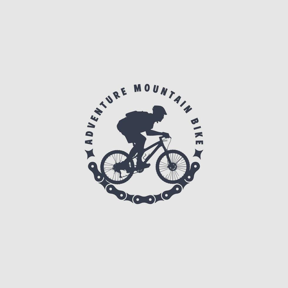 logotipo de mountain bike vetor