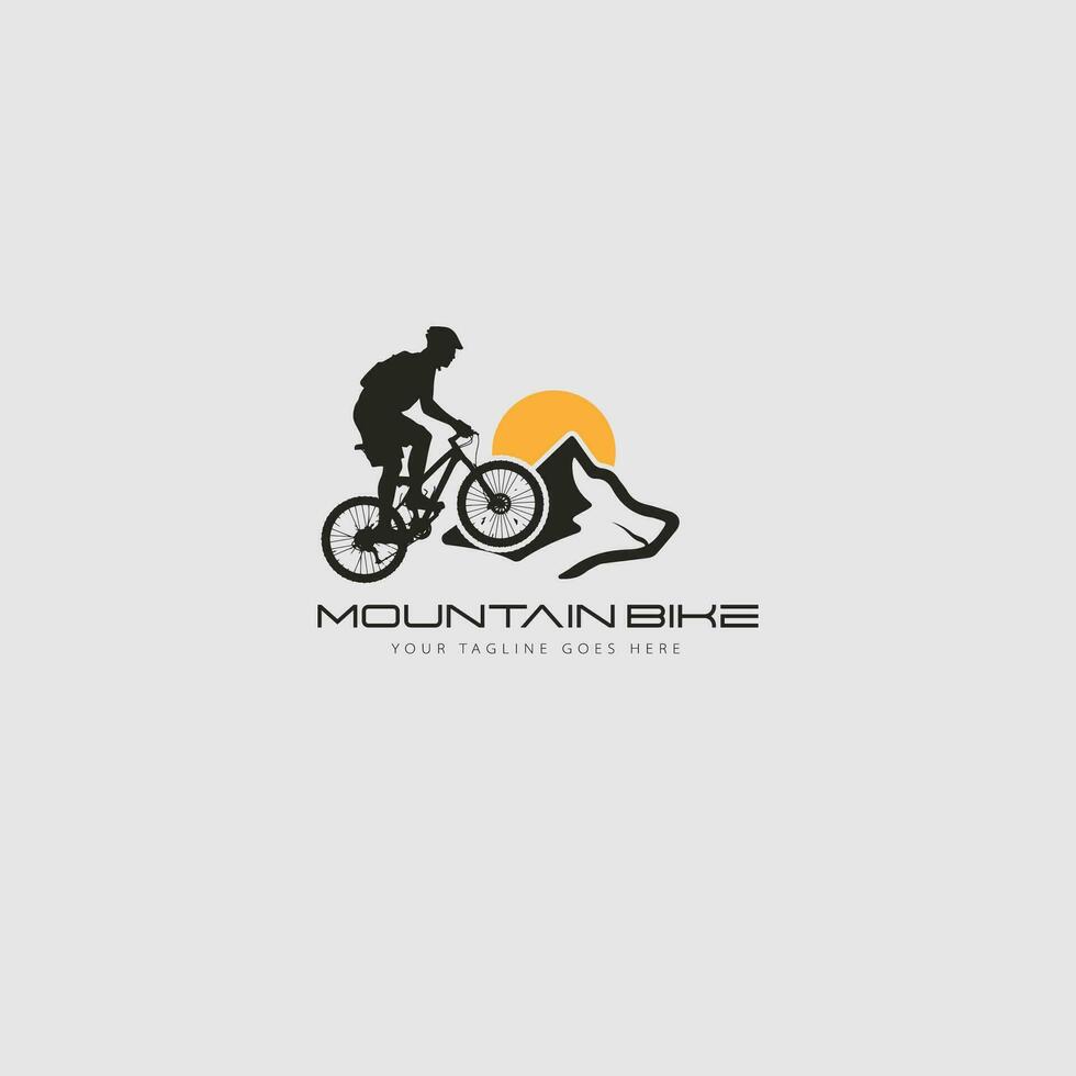 vetor de logotipo de mountain bike