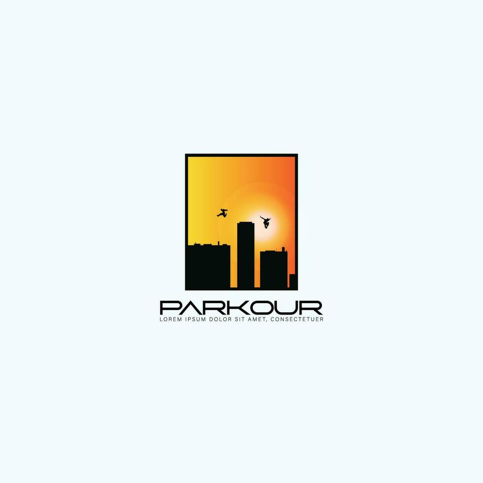 Parkour logotipo vetor