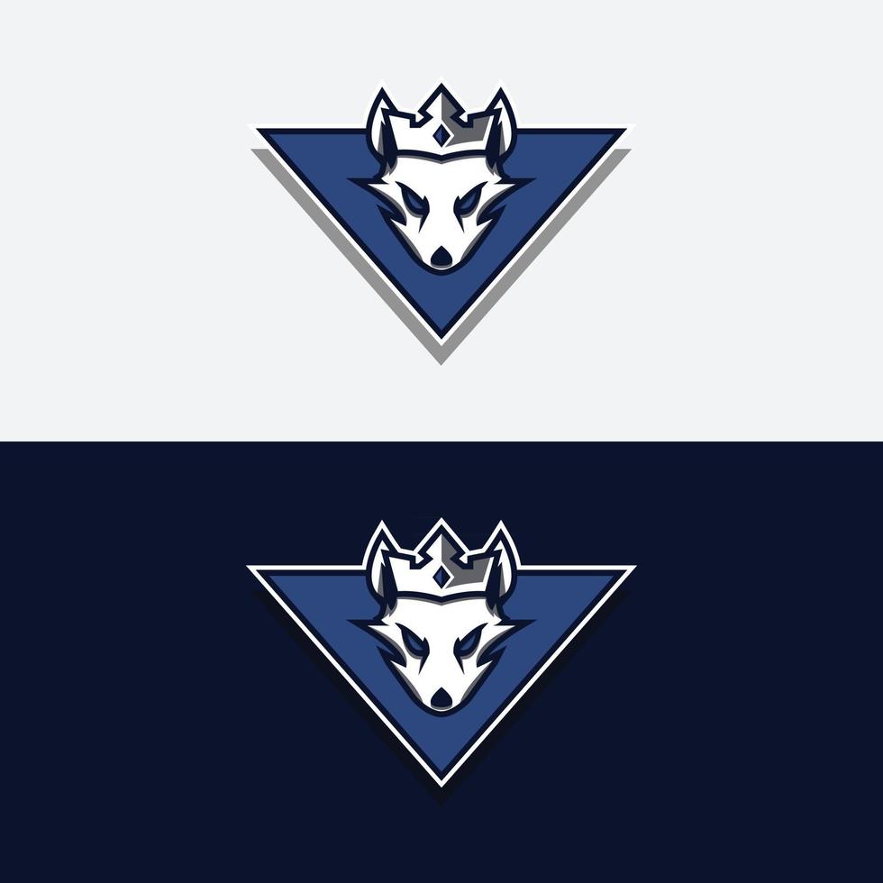 Temas do logotipo esport fox em imagem vetorial em negrito vetor