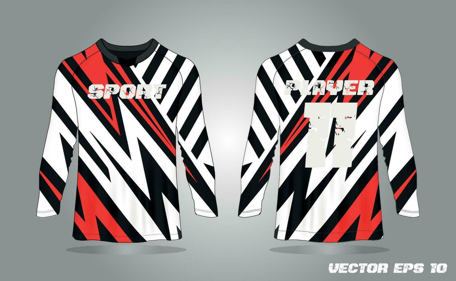 abstrato texturizado Esportes jérsei Projeto camiseta para corrida, futebol, jogos, motocross, ciclismo. brincar vetor Projeto modelo.