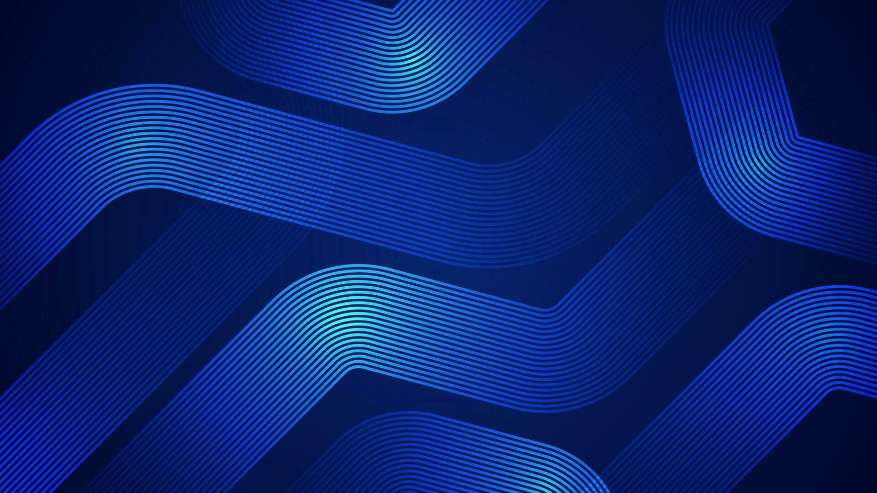 Sombrio azul abstrato fundo com serpentina estilo linhas Como a a Principal componente. vetor