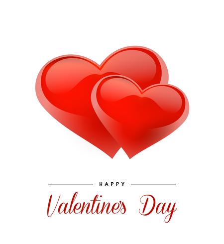 Fundo Dia dos Namorados com corações realistas. Ilustração vetorial Bandeira de amor bonito ou cartão vetor