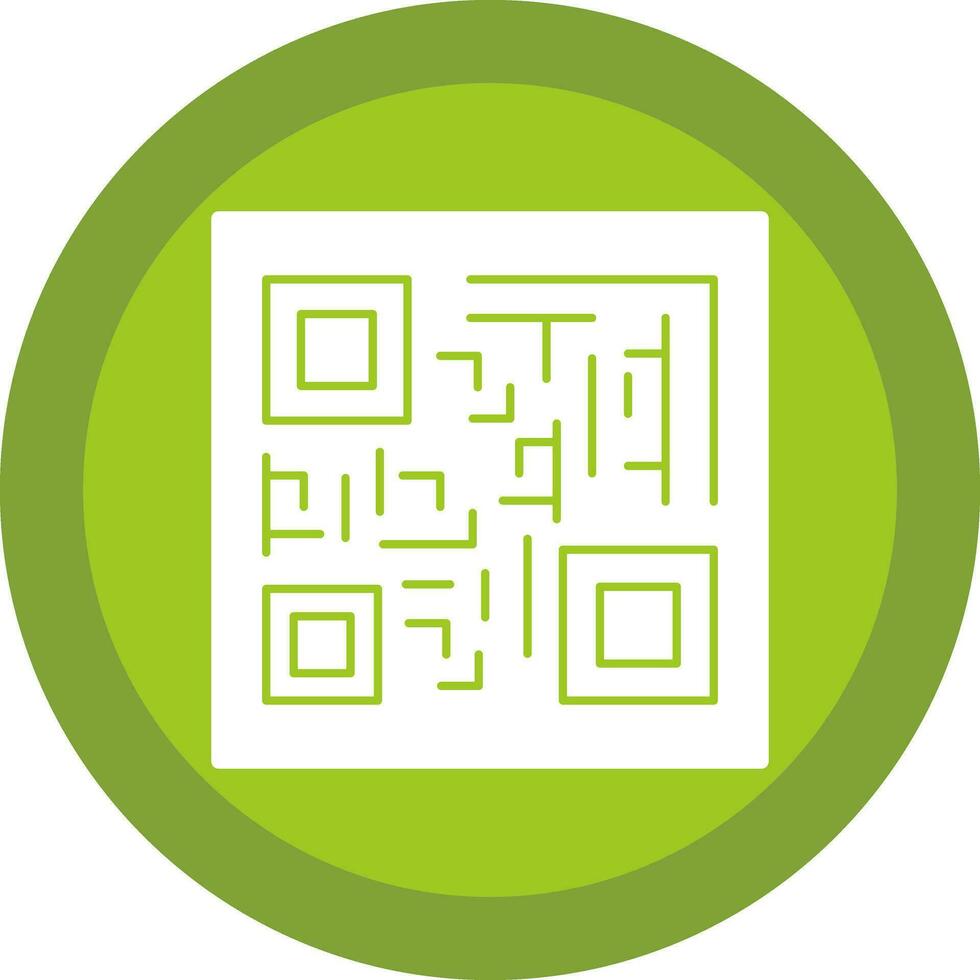 design de ícone vetorial de código qr vetor