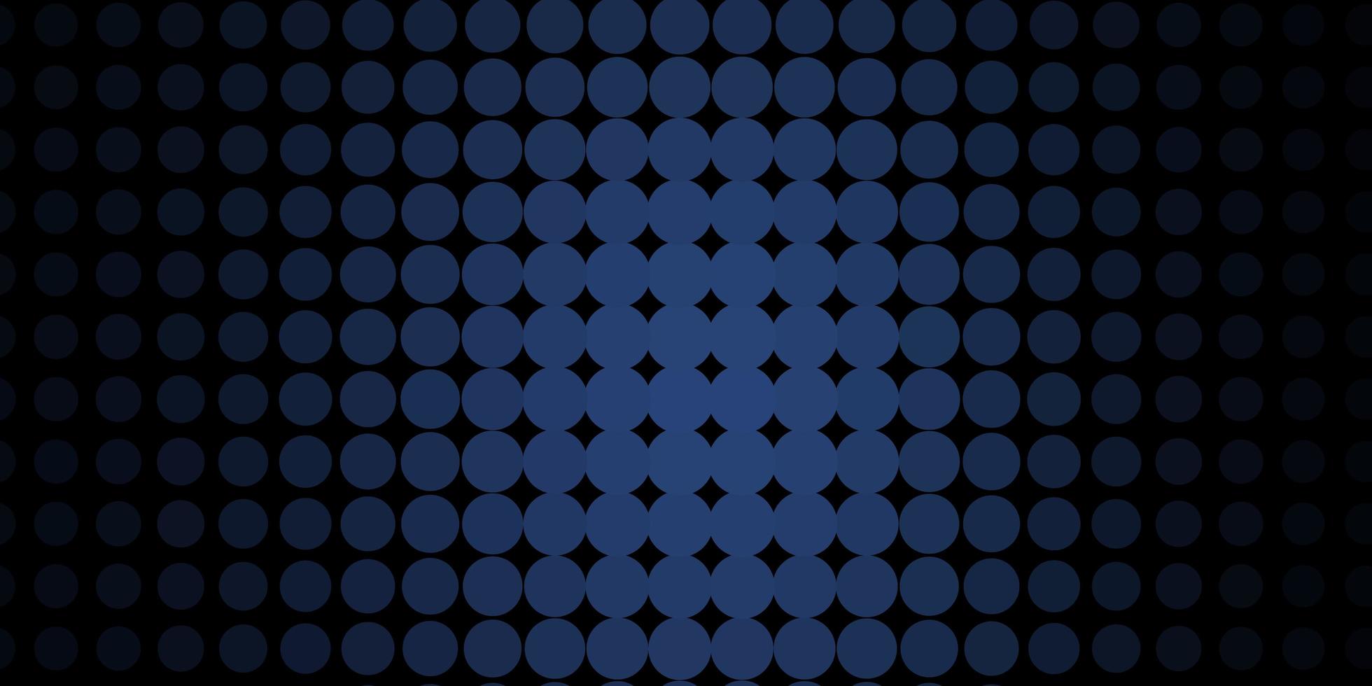 fundo vector azul escuro com círculos. ilustração com conjunto de esferas abstratas coloridas brilhantes. padrão para papéis de parede, cortinas.