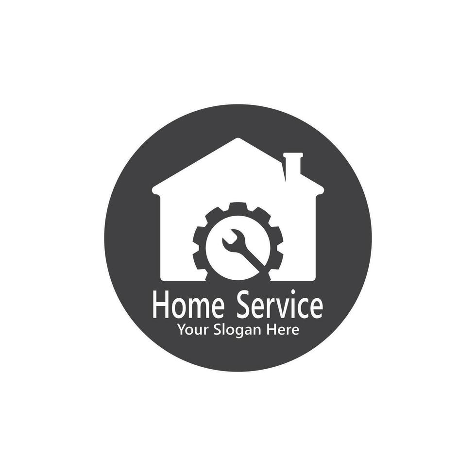 casa serviço construção logotipo vetor modelo
