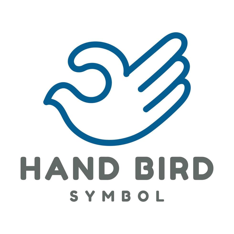 Boa Está bem mão gesto pássaro linha esboço símbolo ícone vetor