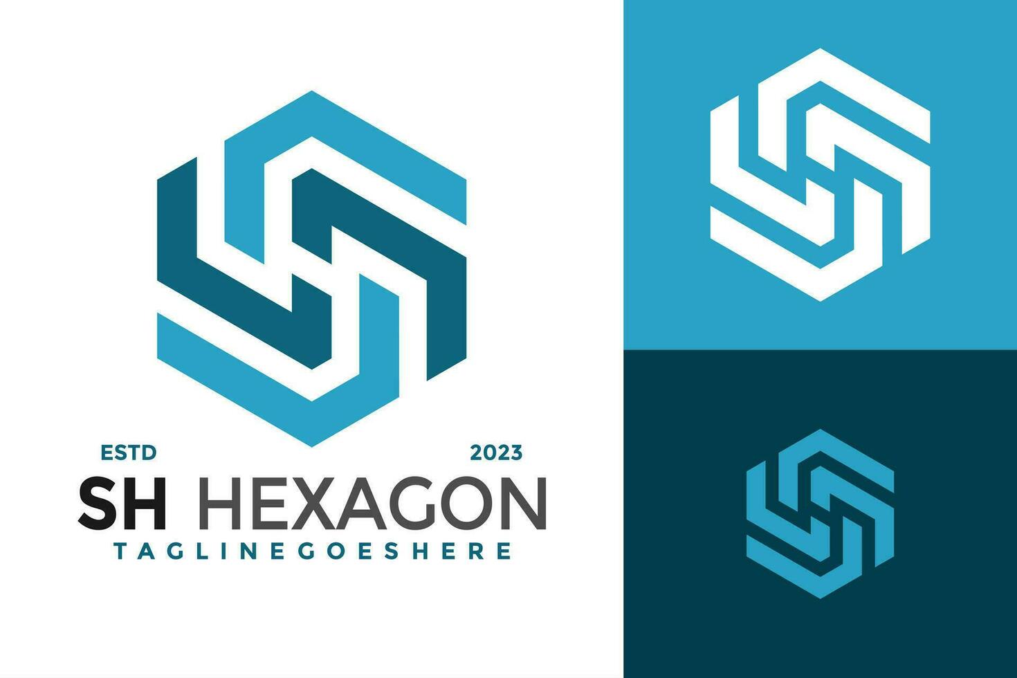 carta s e h hexágono logotipo Projeto vetor símbolo ícone ilustração