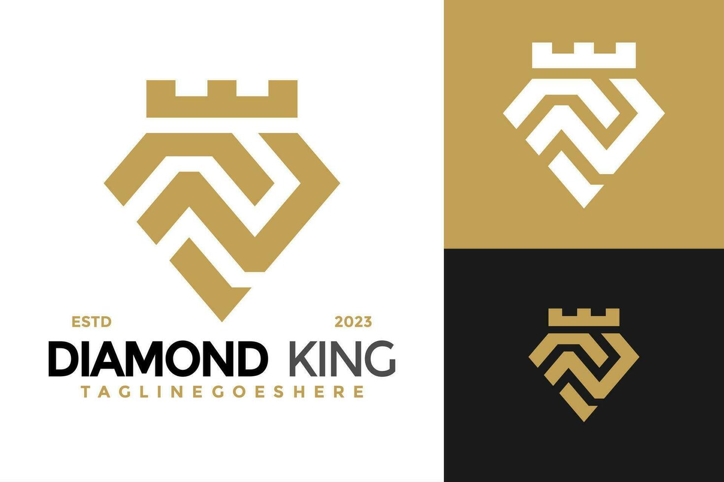 carta n diamante rei logotipo Projeto vetor símbolo ícone ilustração