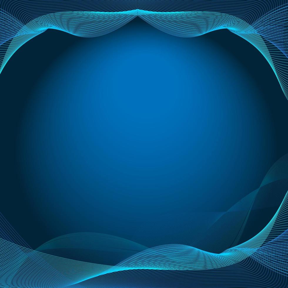 ondulando linhas onduladas abstrato onda fundo azul vetor