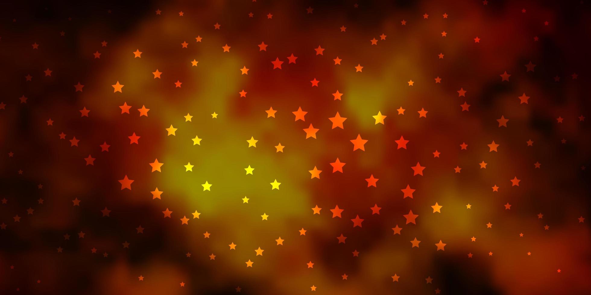 fundo vector amarelo escuro com estrelas coloridas. desfocar design decorativo em estilo simples com estrelas. melhor design para seu anúncio, pôster, banner.