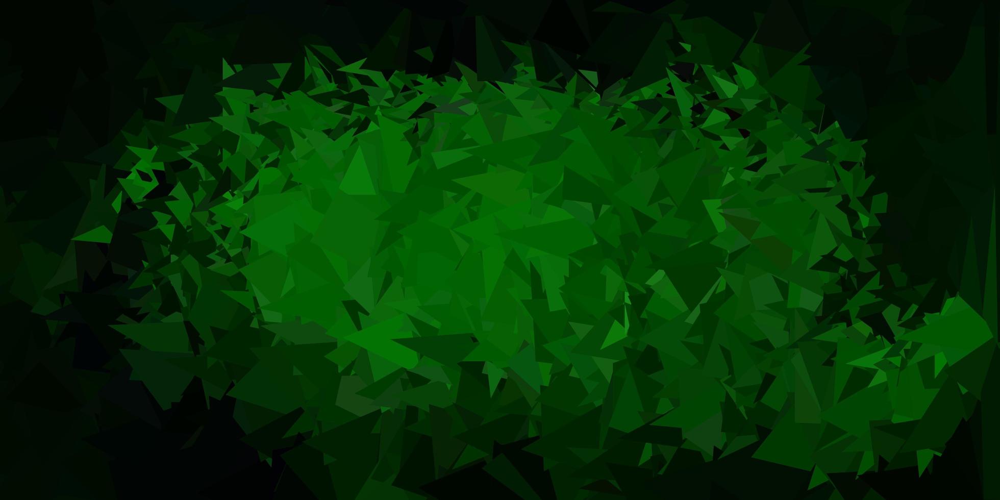 papel de parede poligonal geométrico de vetor verde escuro.