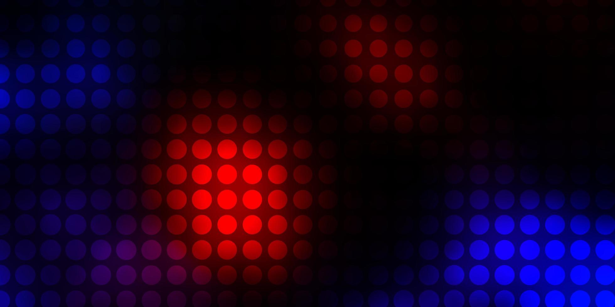 textura vector vermelho escuro com círculos. ilustração com conjunto de esferas abstratas coloridas brilhantes. padrão para anúncios comerciais.