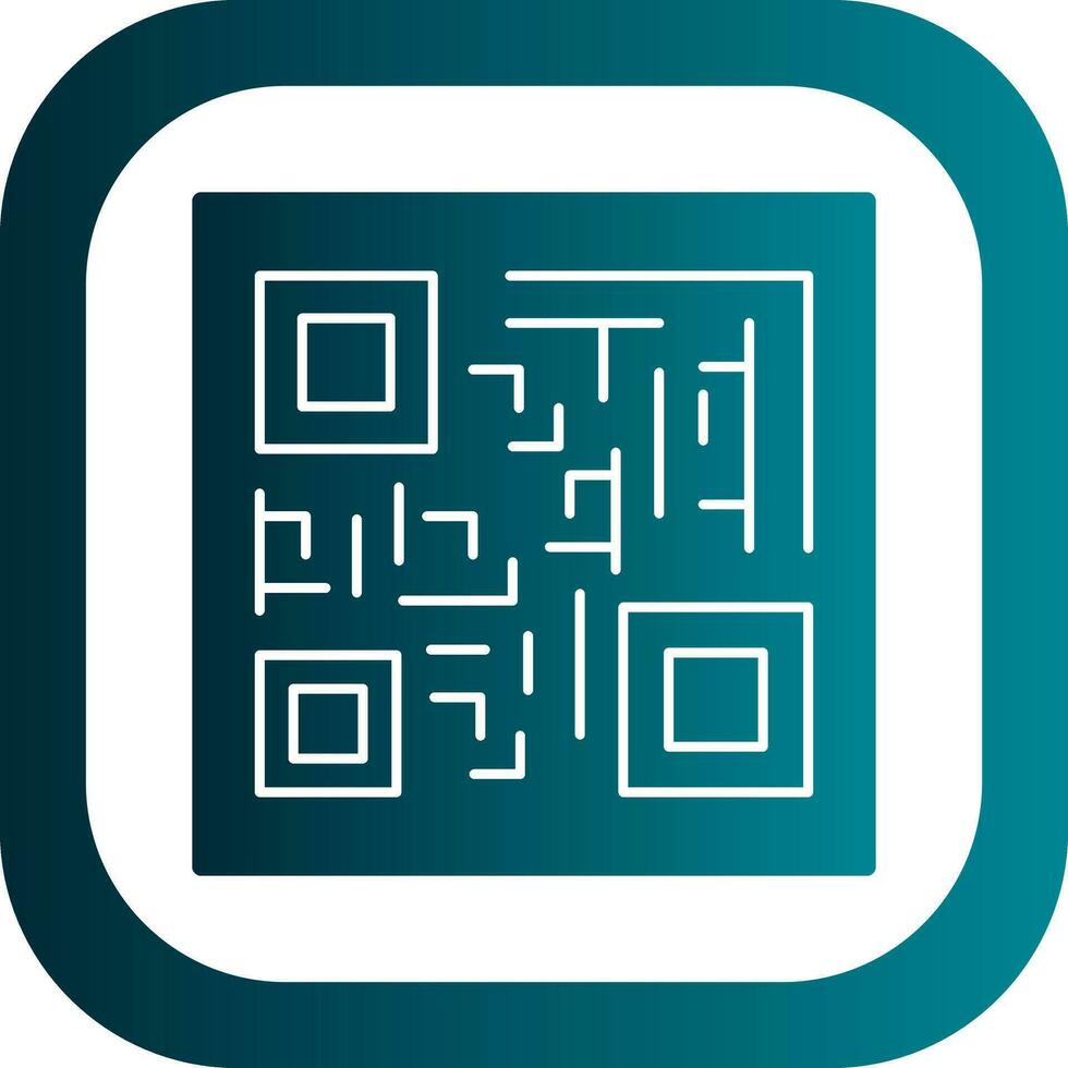 design de ícone vetorial de código qr vetor