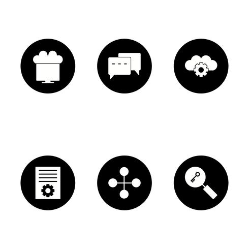 Conjunto de vetor SEO Search Engine Optimization Icons