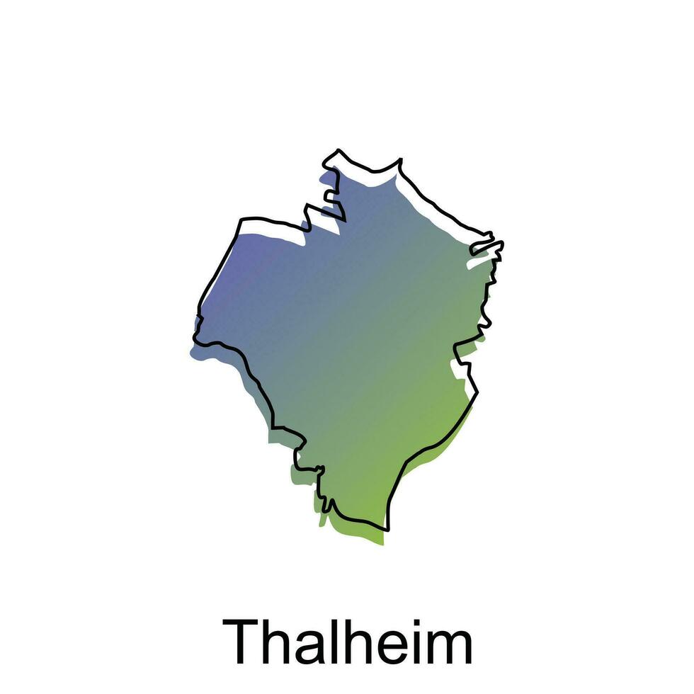 mapa do Talheim ilustração Projeto com Preto esboço em branco fundo, Projeto modelo adequado para seu companhia vetor