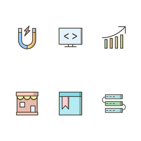 Conjunto de vetor SEO Search Engine Optimization Icons