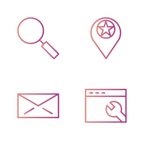 Conjunto de vetor SEO Search Engine Optimization Icons