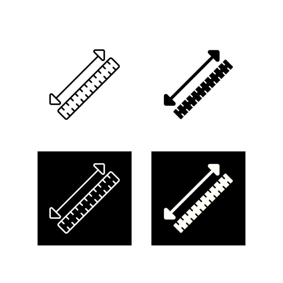 ícone de vetor de fita métrica