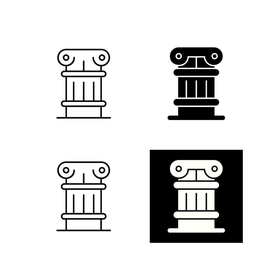 ícone de vetor de pilar