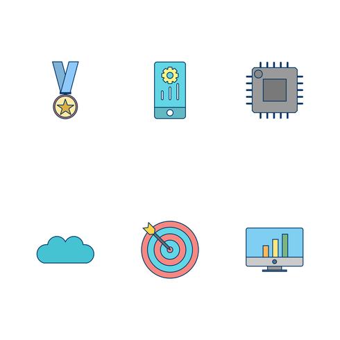 Conjunto de vetor SEO Search Engine Optimization Icons