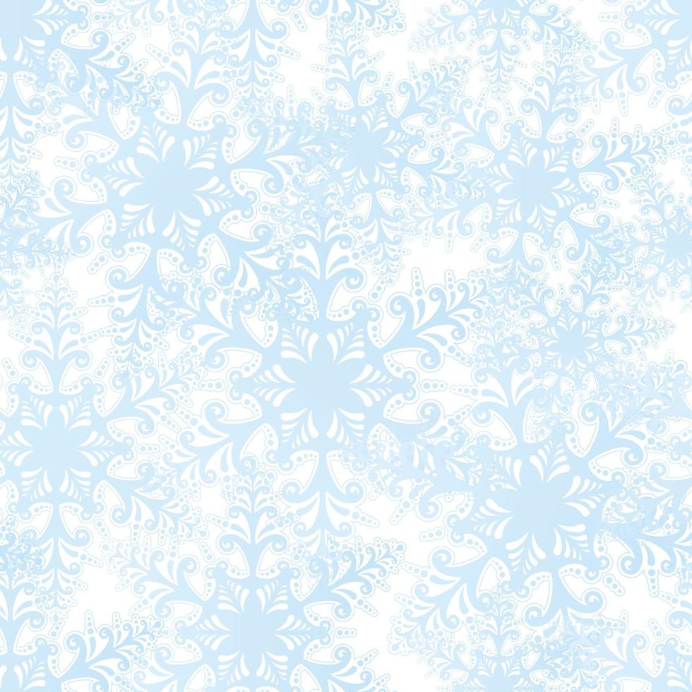 padrão de neve. fundo sem emenda de Natal. decoração de natureza de férias de inverno. papel de parede nevado. flocos de neve ornamentais vetor