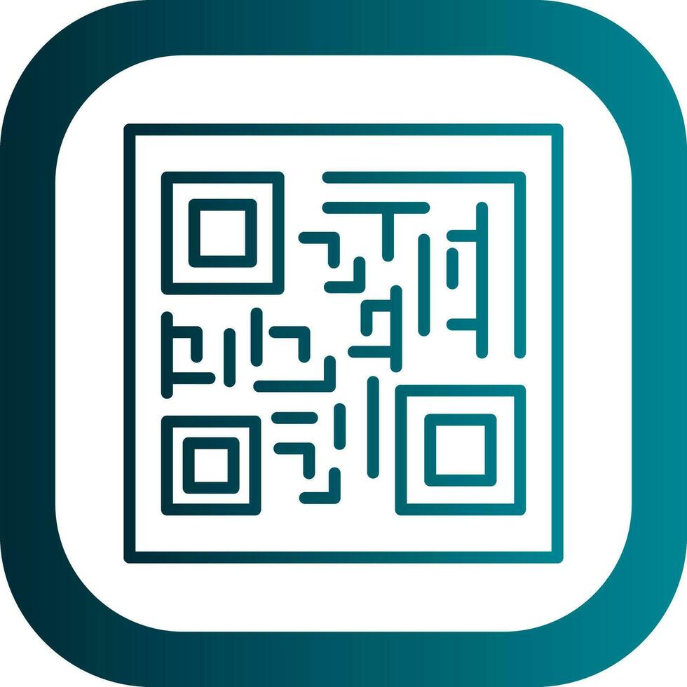 design de ícone vetorial de código qr vetor