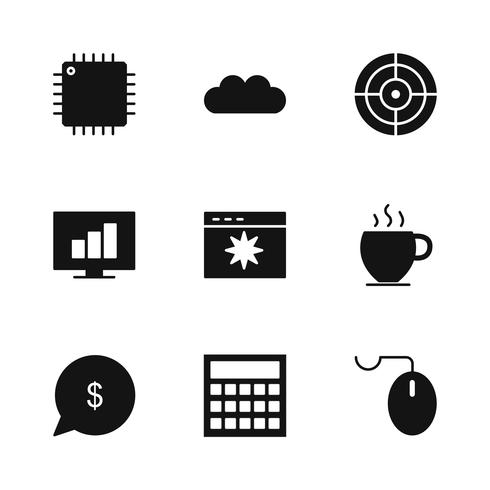 Conjunto de vetor SEO Search Engine Optimization Icons