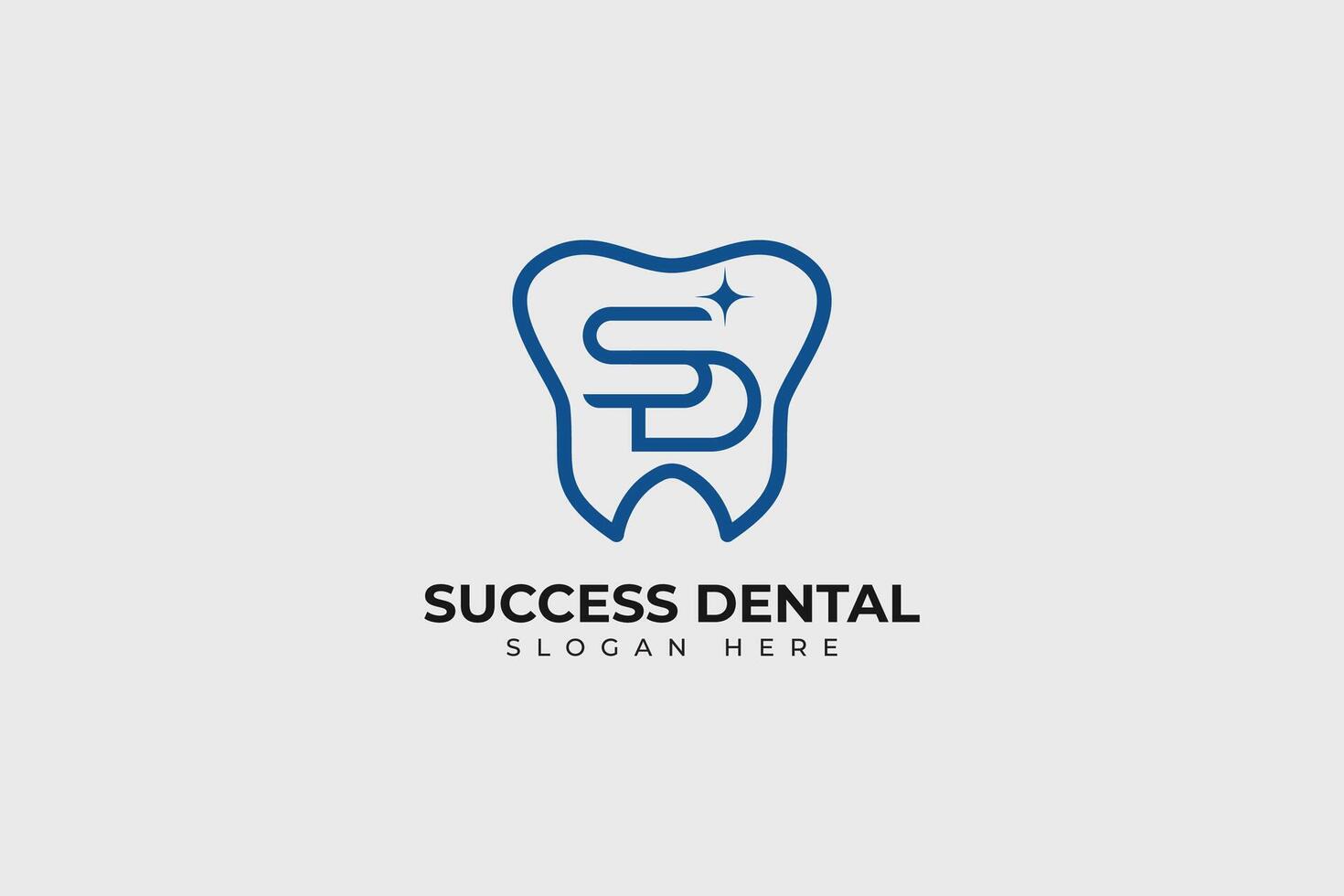 SD último dental logotipo e ícone vetor