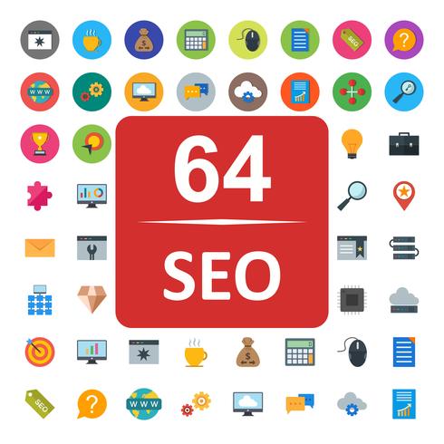 Conjunto de vetor SEO Search Engine Optimization Icons