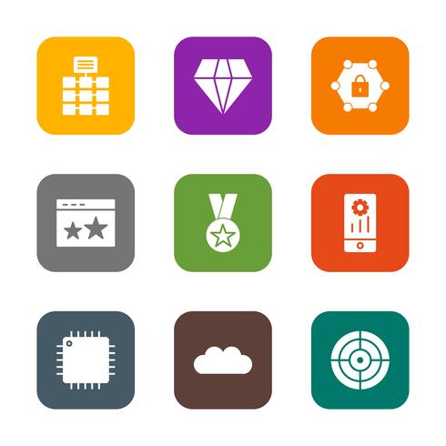 Conjunto de vetor SEO Search Engine Optimization Icons